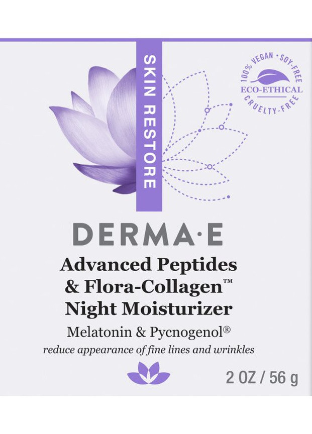 Ночной увлажняющий крем с усовершенствованными пептидами Advanced Peptides & коллагеном Flora-Collagen™ Derma E (254900367)