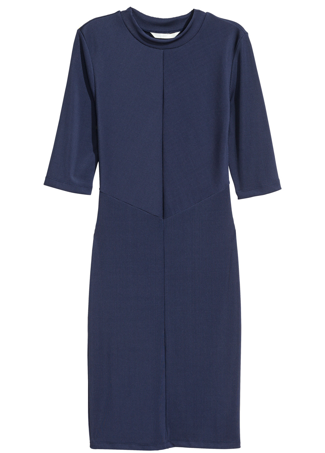 Темно-синее кэжуал платье платье-водолазка H&M однотонное