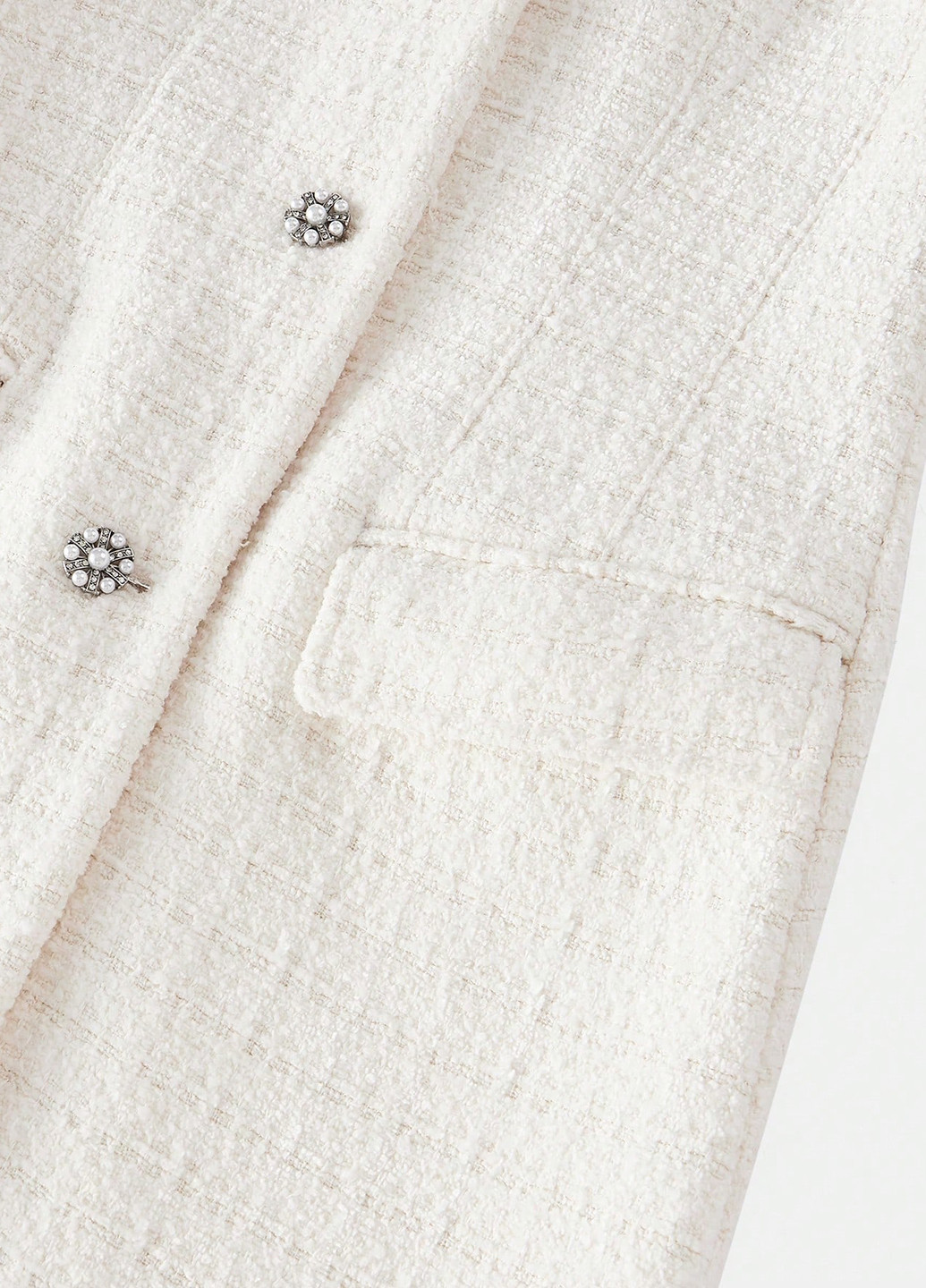 Молочне зимнє Пальто однобортне SHEIN