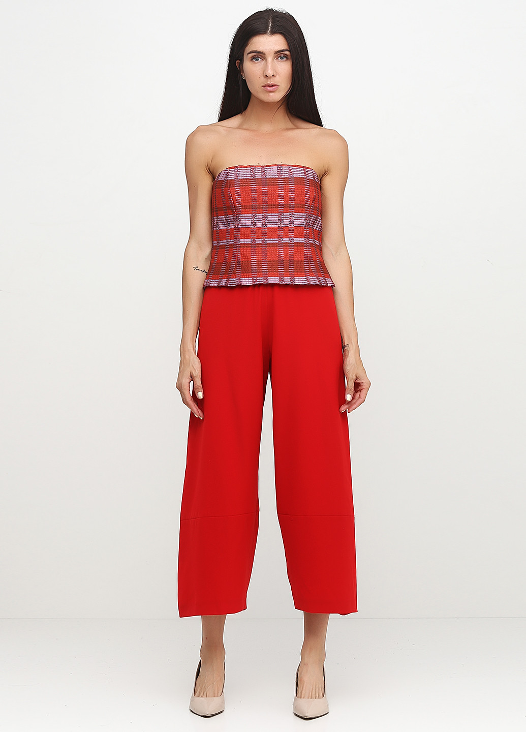 Красные кэжуал демисезонные брюки Armani Collezioni