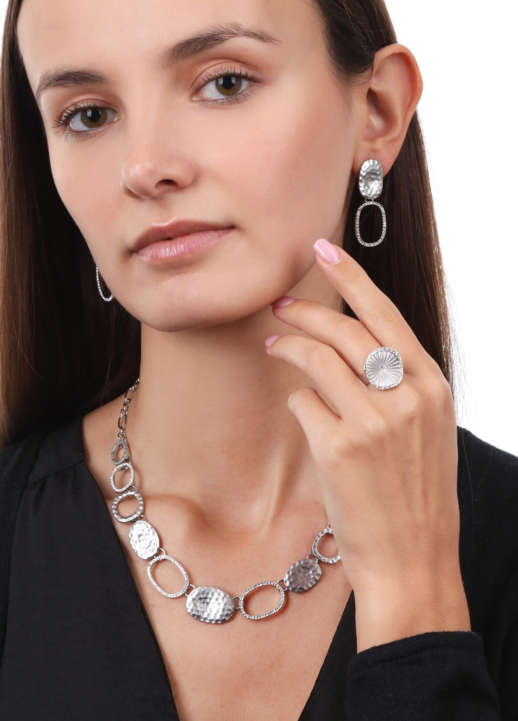 Стильні сережки з емаллю Sincera (207987678)