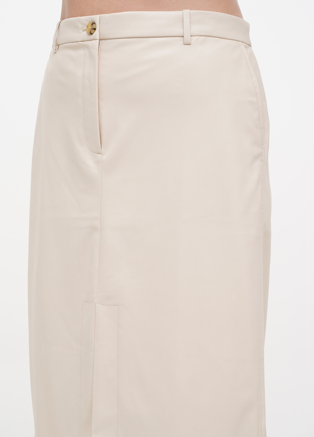 Бежевая кэжуал однотонная юбка J.Crew карандаш