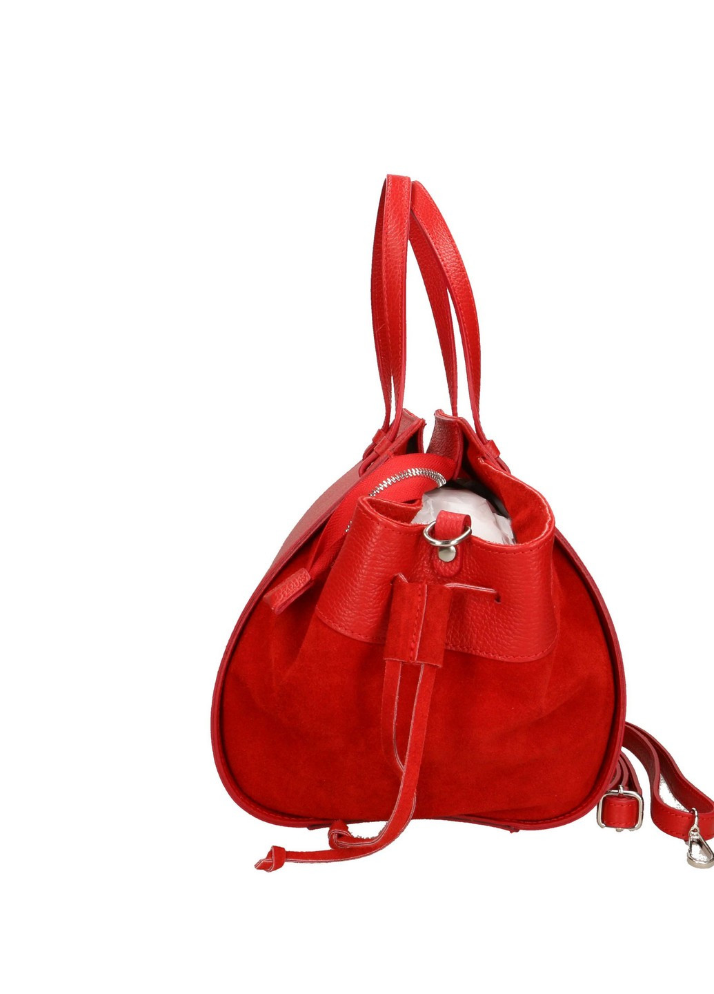 Сумка Italian Bags На Каждый День однотонная красная кэжуал
