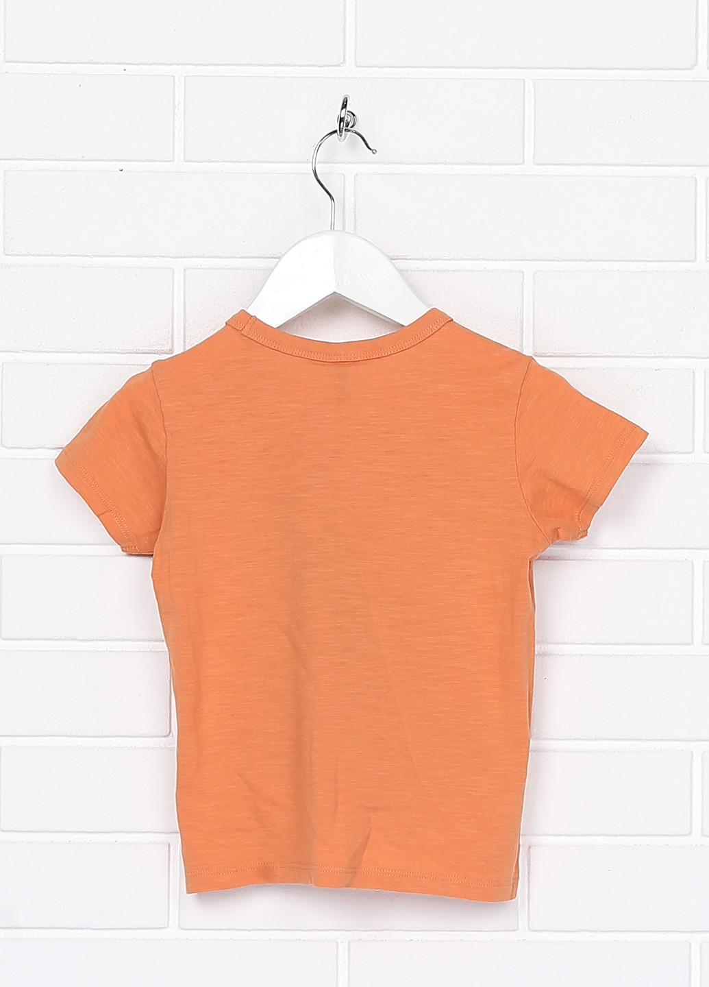 Оранжевая летняя футболка с коротким рукавом United Colors of Benetton