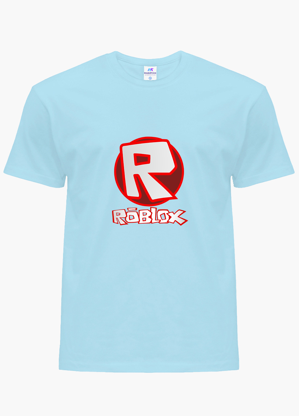 Голубая демисезонная футболка детская роблокс (roblox)(9224-1708) MobiPrint