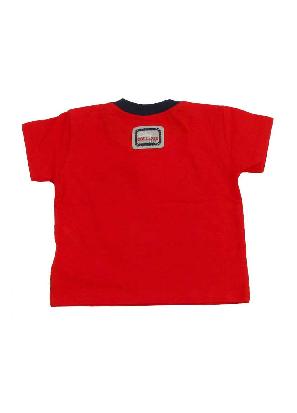 Червона літня футболка з коротким рукавом Wojcik