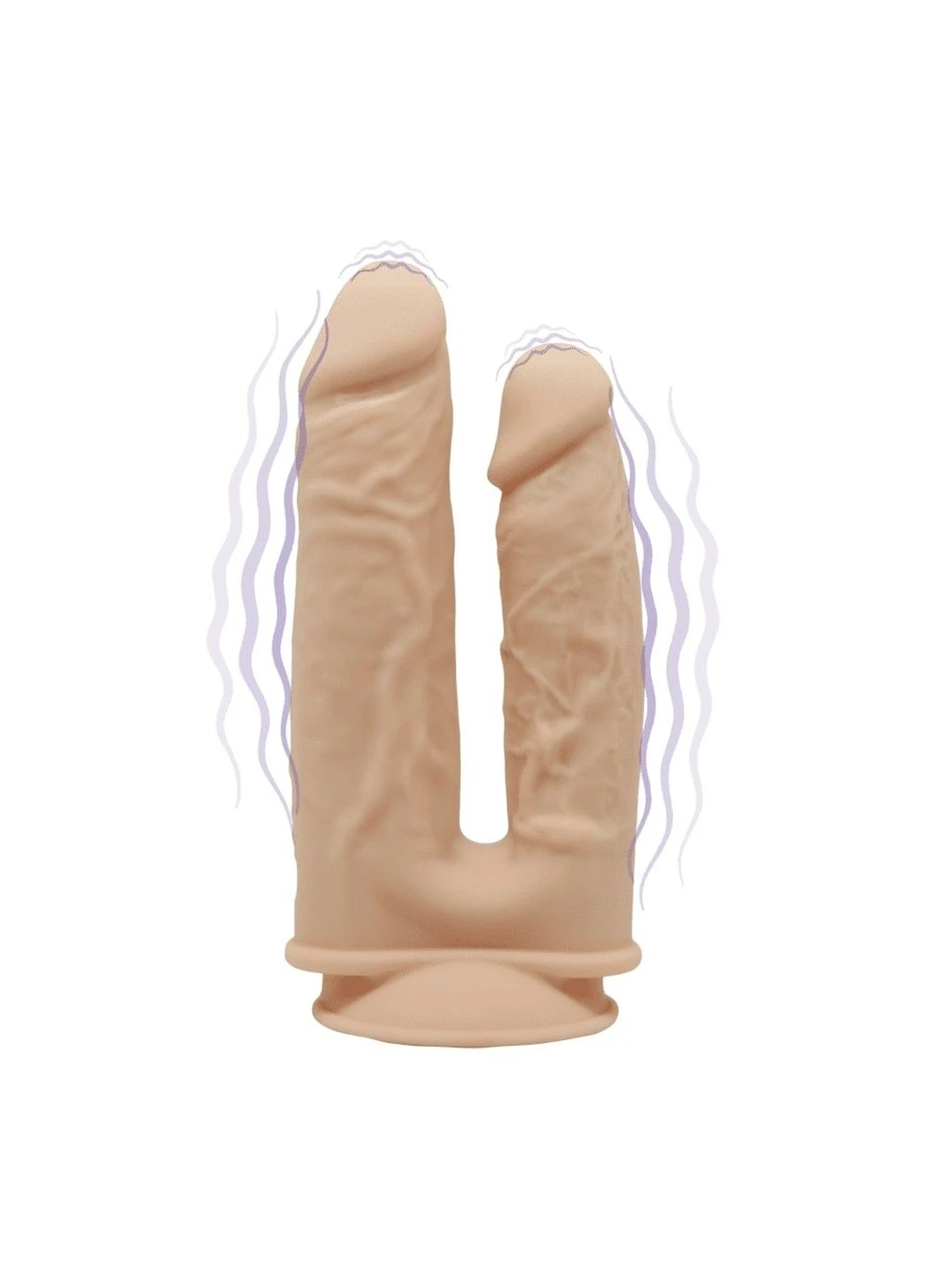 Фаллоимитатор двойной с вибрацией SilexD Double Gusto Flesh Motor (Model 1 size 8" & 7"), двухслойны Adrien Lastic (254885443)