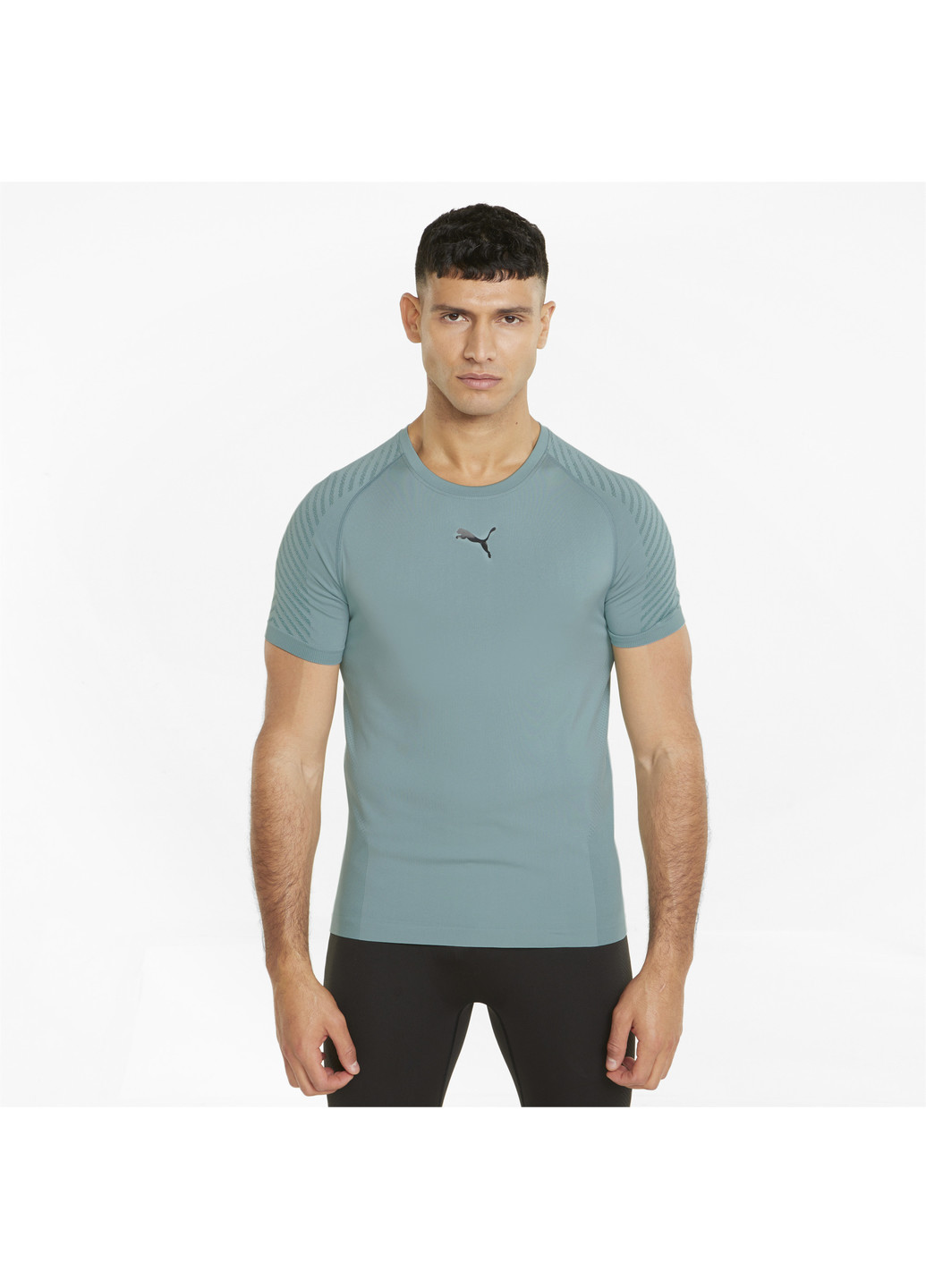 Синя демісезонна футболка formknit seamless men's training tee Puma