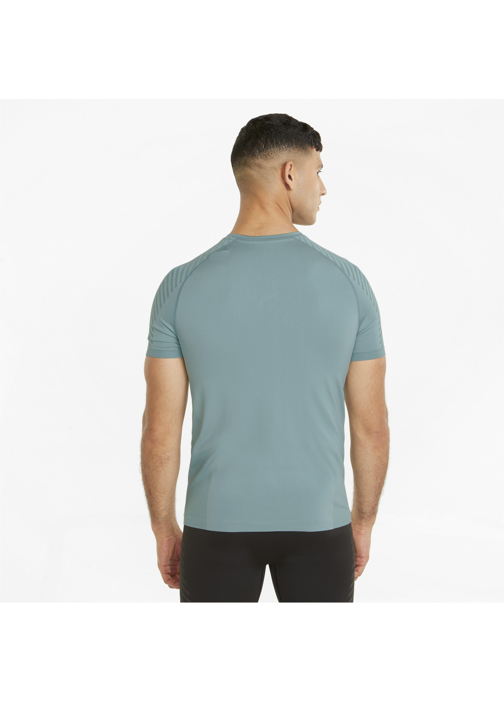 Синяя демисезонная футболка formknit seamless men's training tee Puma
