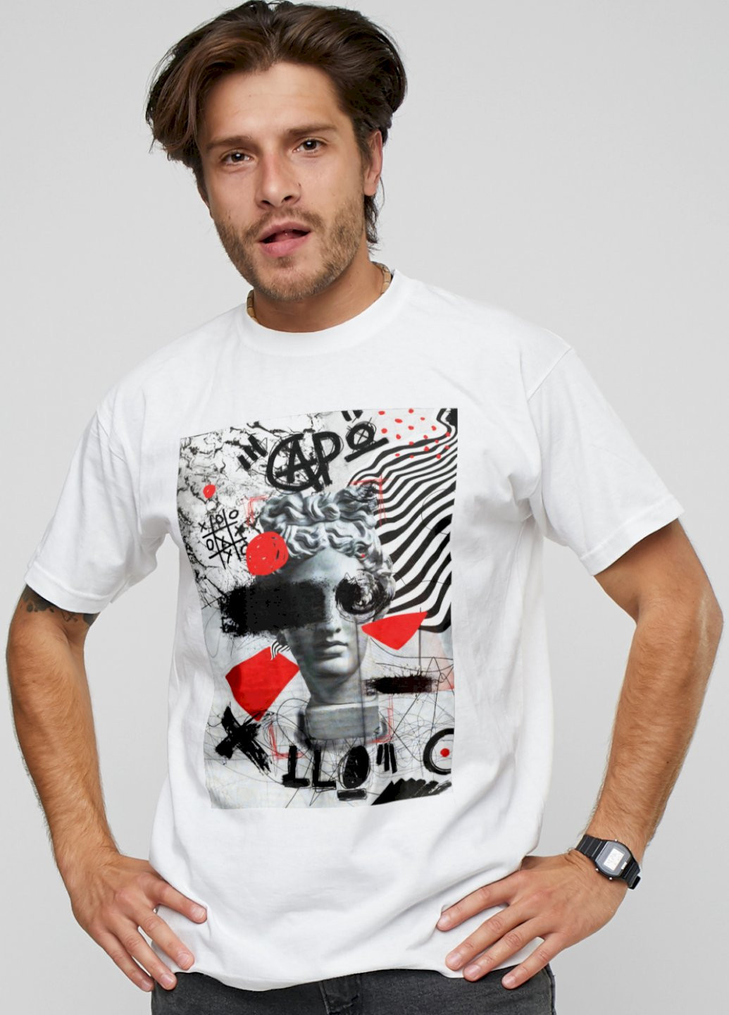 Біла футболка чоловіча YAPPI