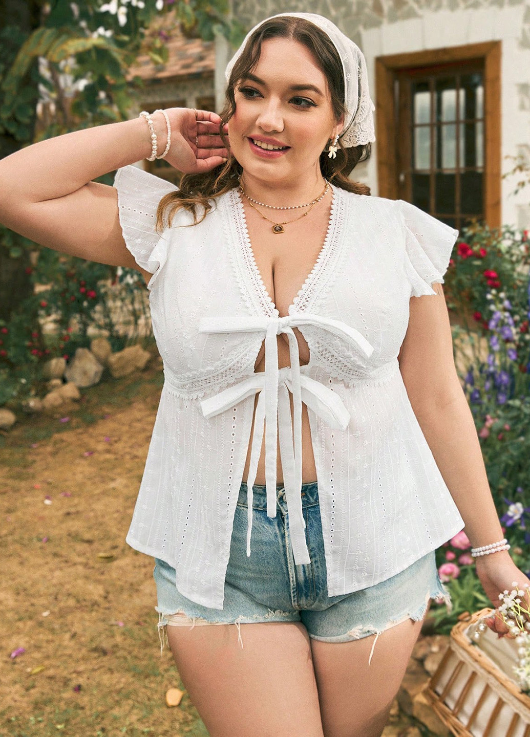 Белая блуза SHEIN