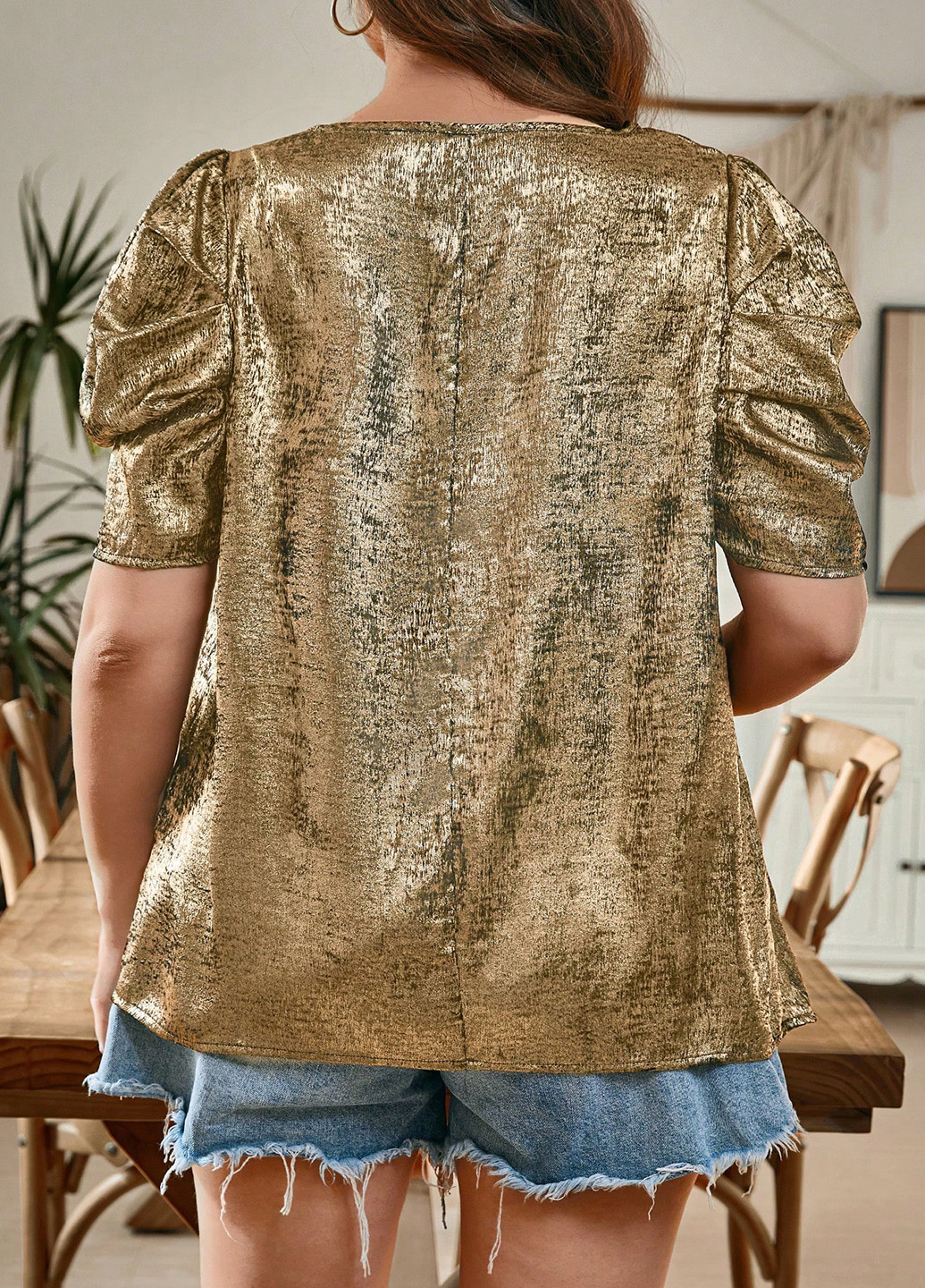 Золотая блуза SHEIN