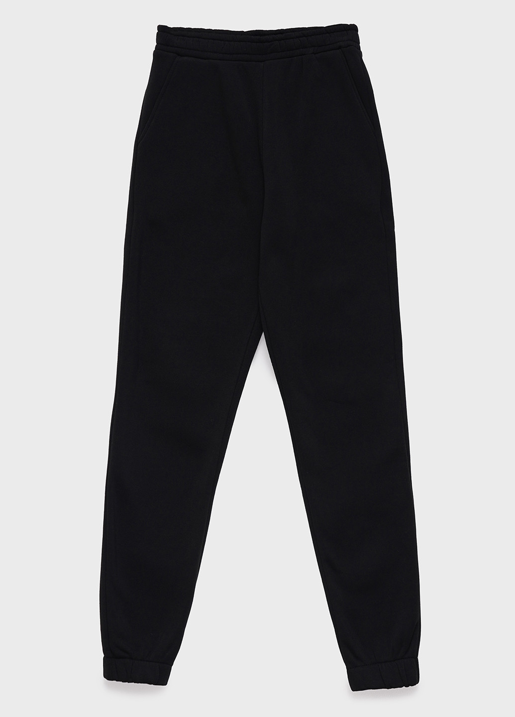 Костюм (худи, брюки) KASTA design однотонный чёрный спортивный полиэстер, флис, футер, хлопок
