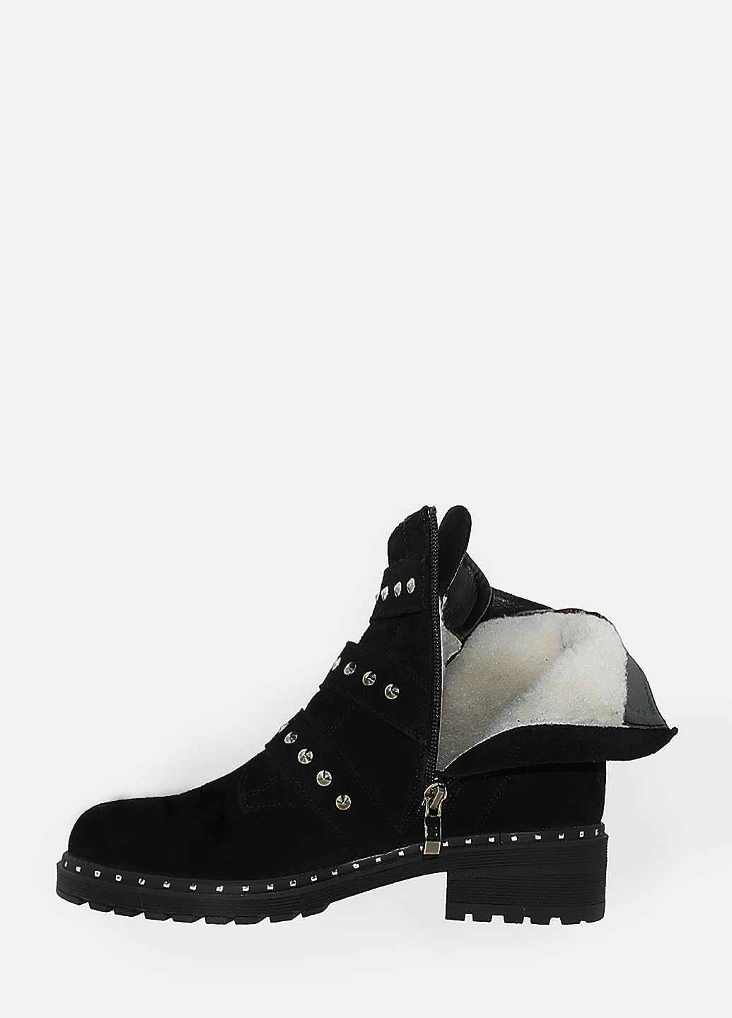 Зимние ботинки rf02566-11 черный Favi из натуральной замши