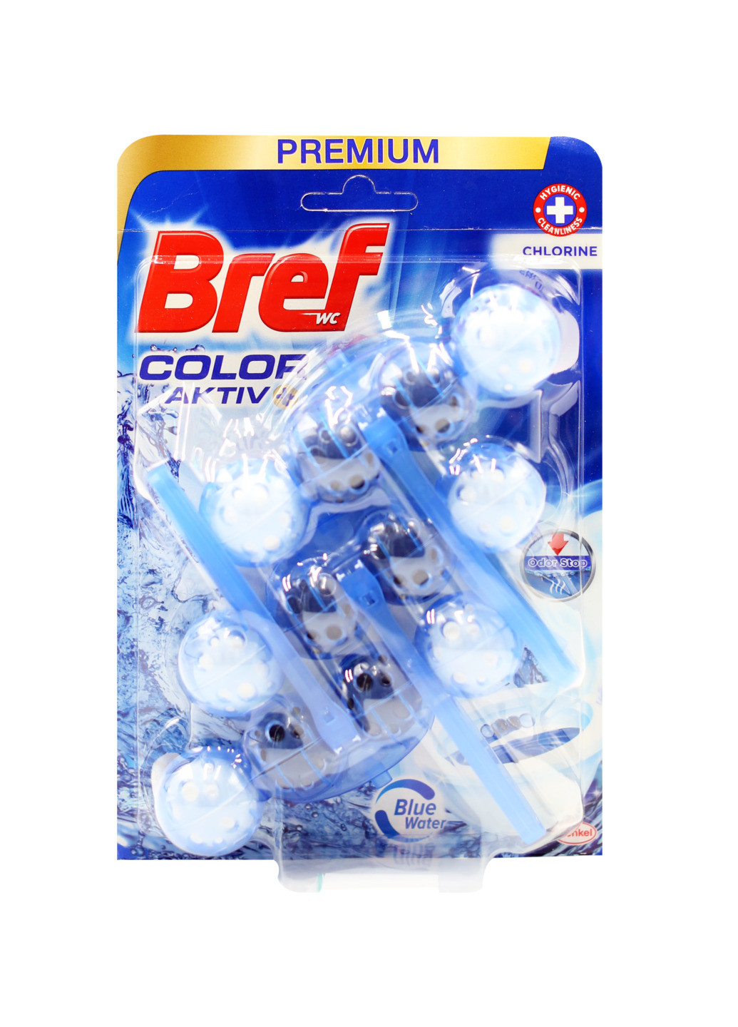 Туалетні блоки для унітазу Color Active Chlorine 3х50 г Bref (253171495)