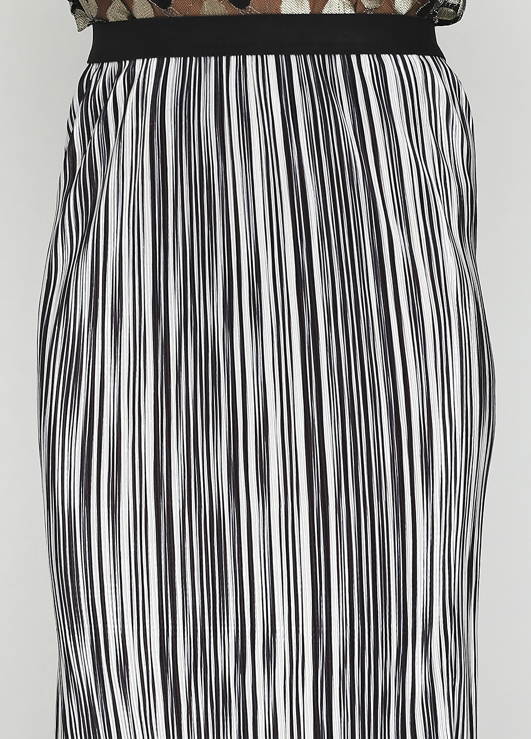 Черная кэжуал в полоску юбка MBYM с высокой талией