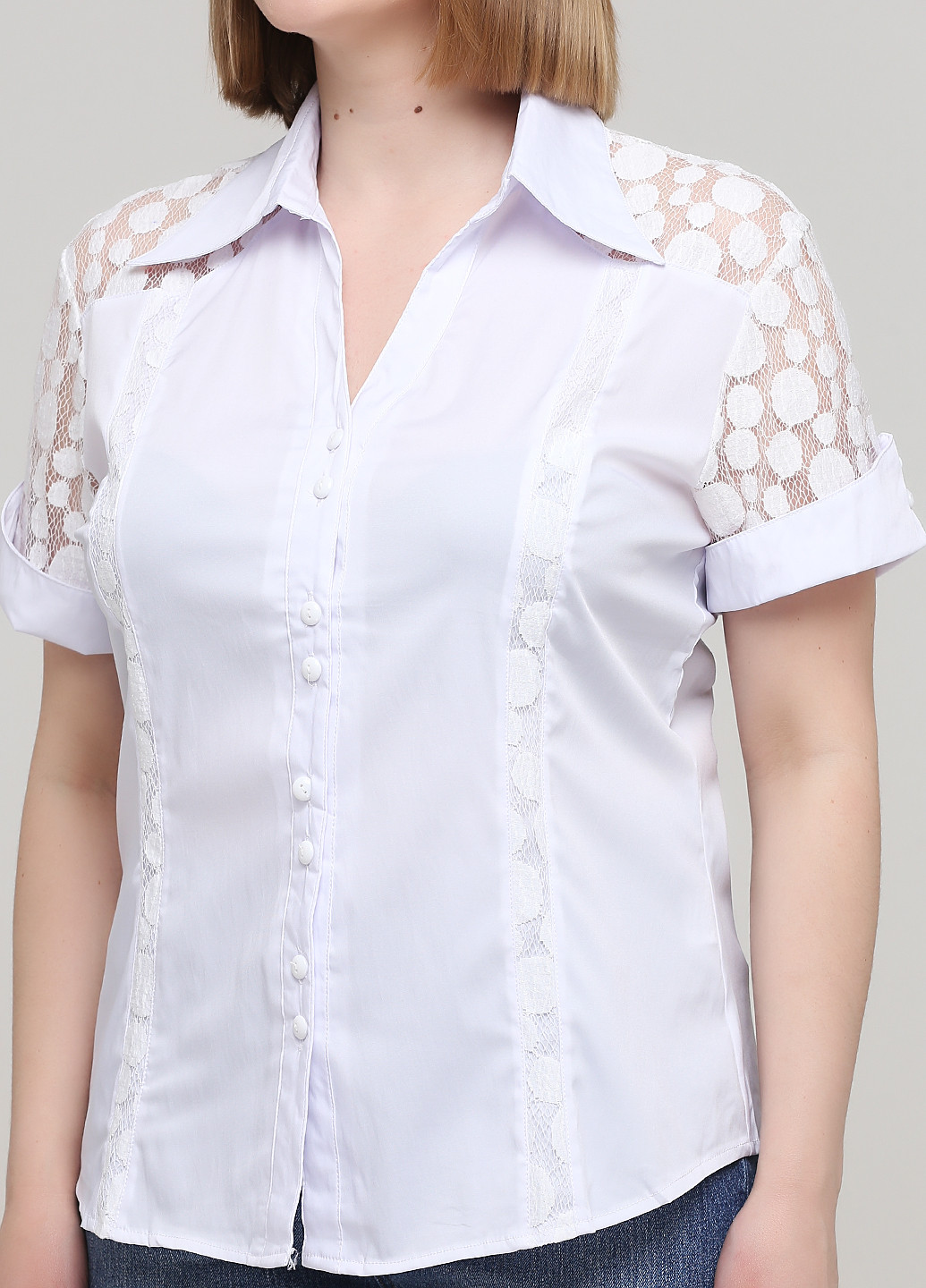 Белая демисезонная блуза Faliman
