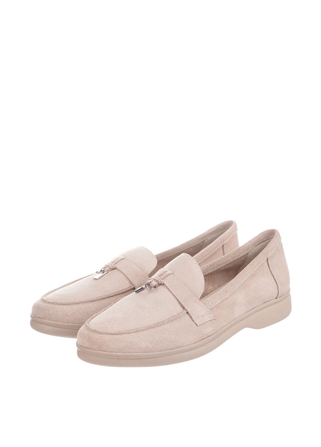 Kati Shoes Туфли лоферы бежевый з натуральная замша, украина — демисезон (324632358)