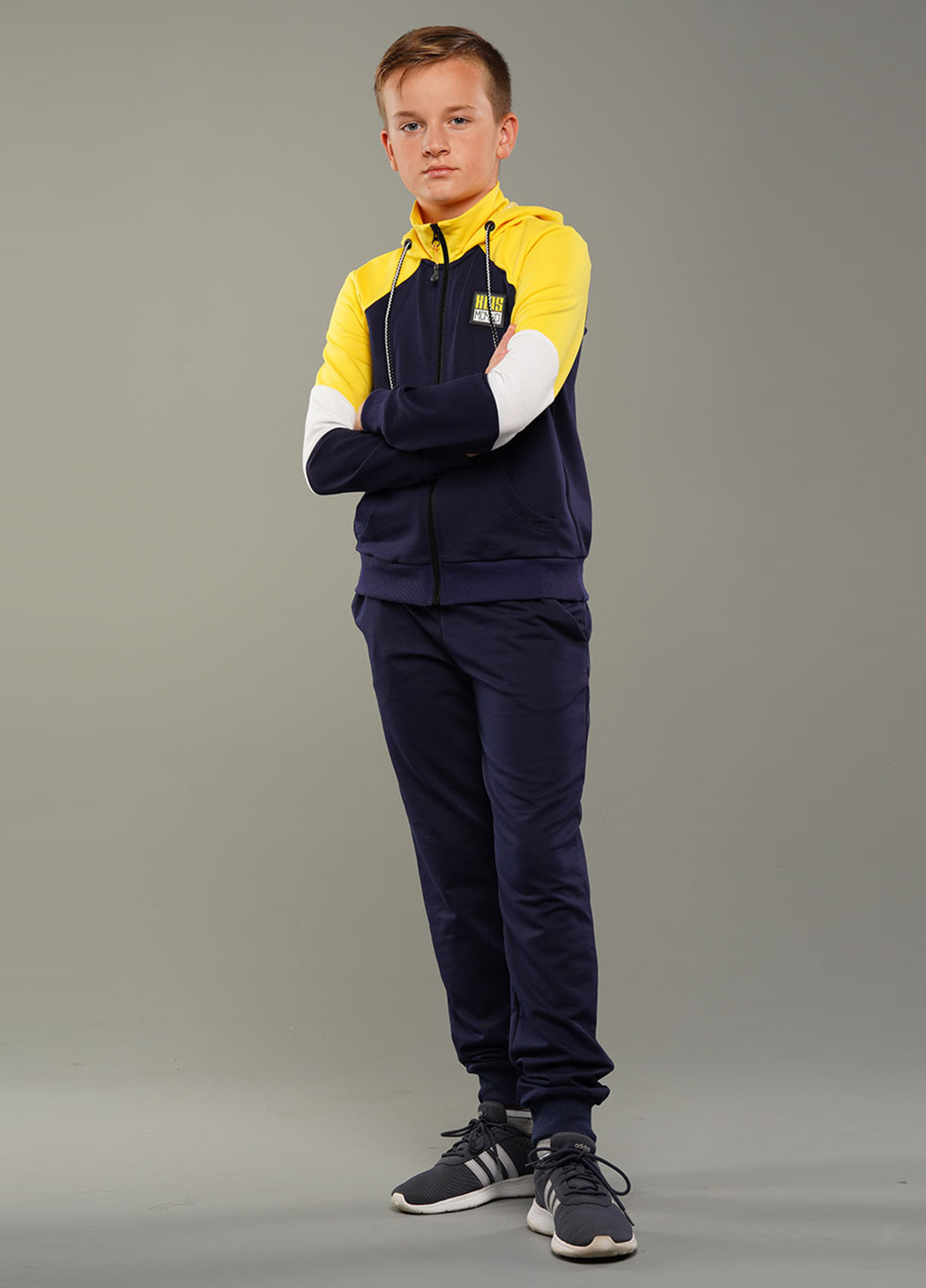 Жовтий демісезонний костюм (кофта, штани) брючний Tiaren