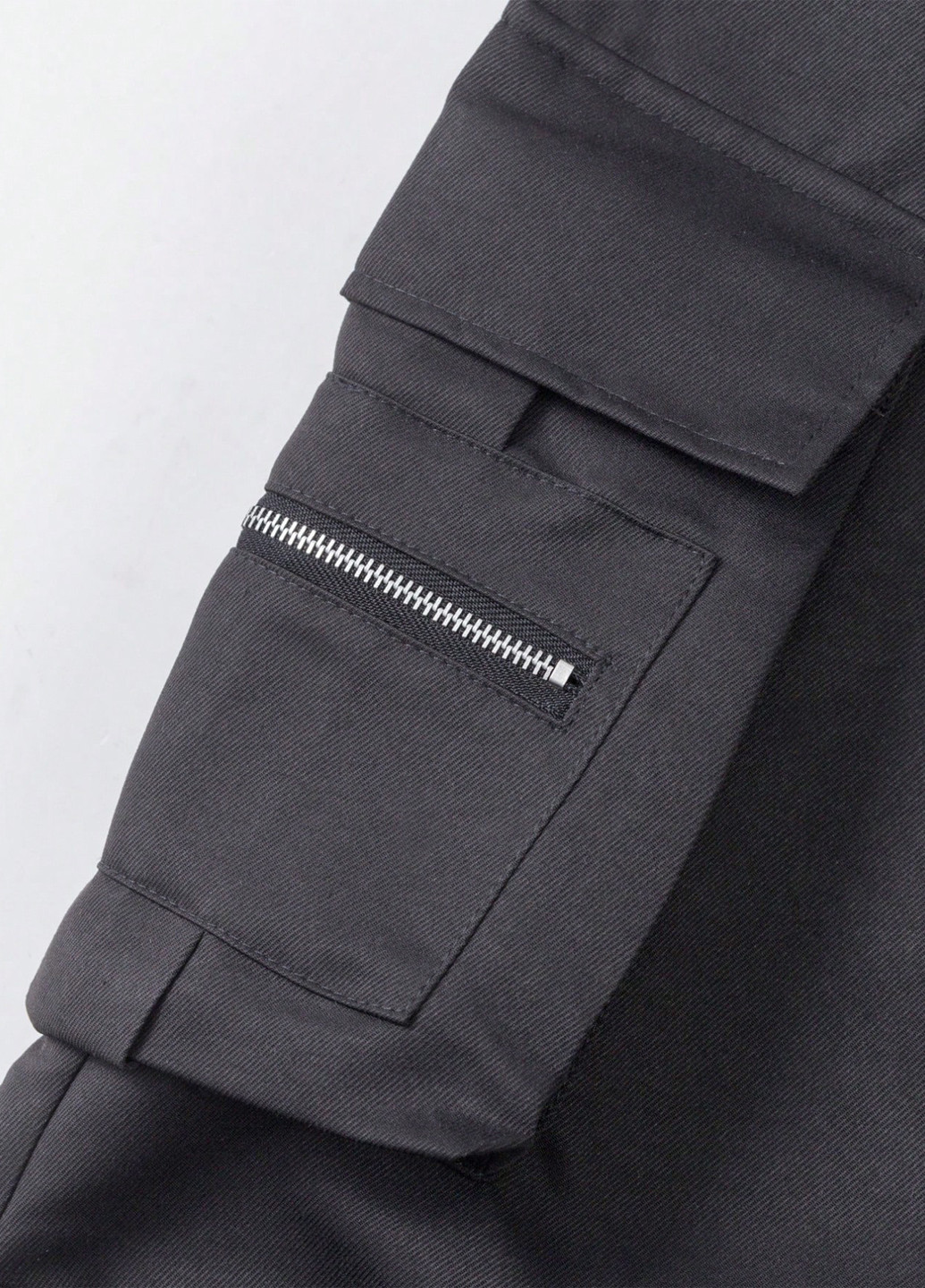 Темно-серые кэжуал демисезонные карго брюки SHEIN
