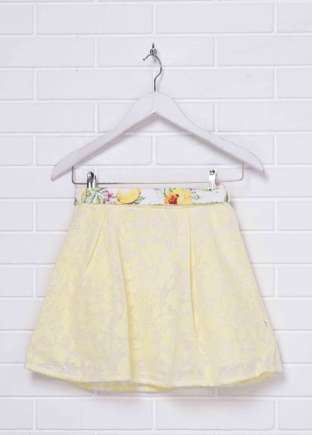 Желтая кэжуал однотонная юбка To Be Too а-силуэта (трапеция)