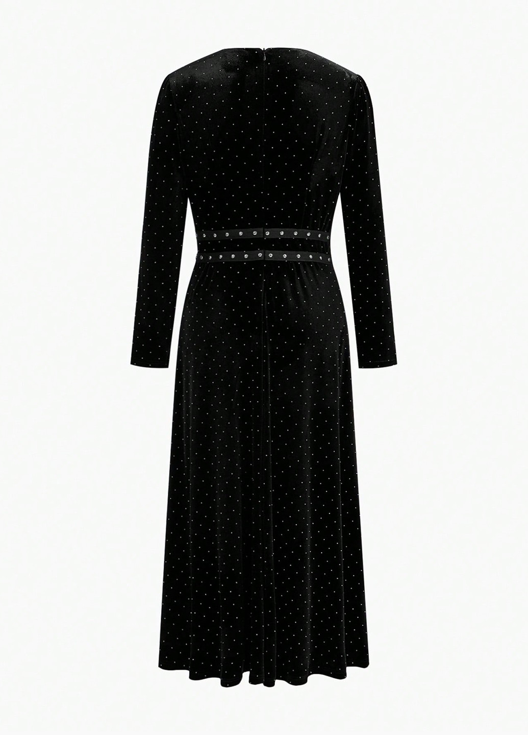 Чорна вечірня сукня кльош SHEIN однотонна