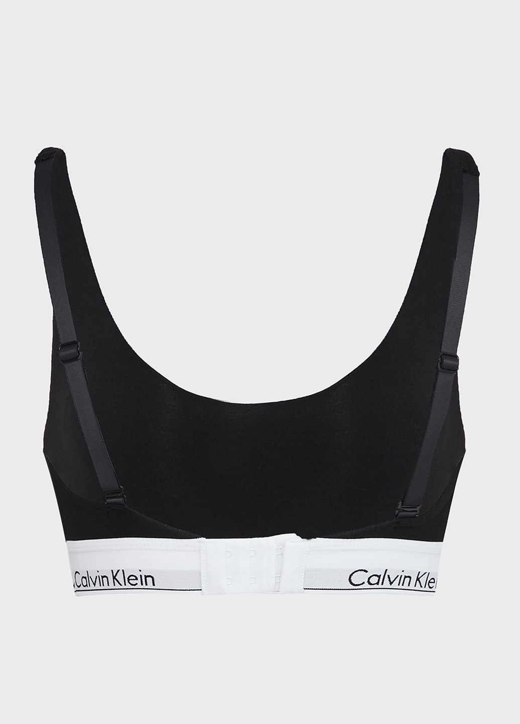 Чёрный топ бюстгальтер Calvin Klein без косточек хлопок