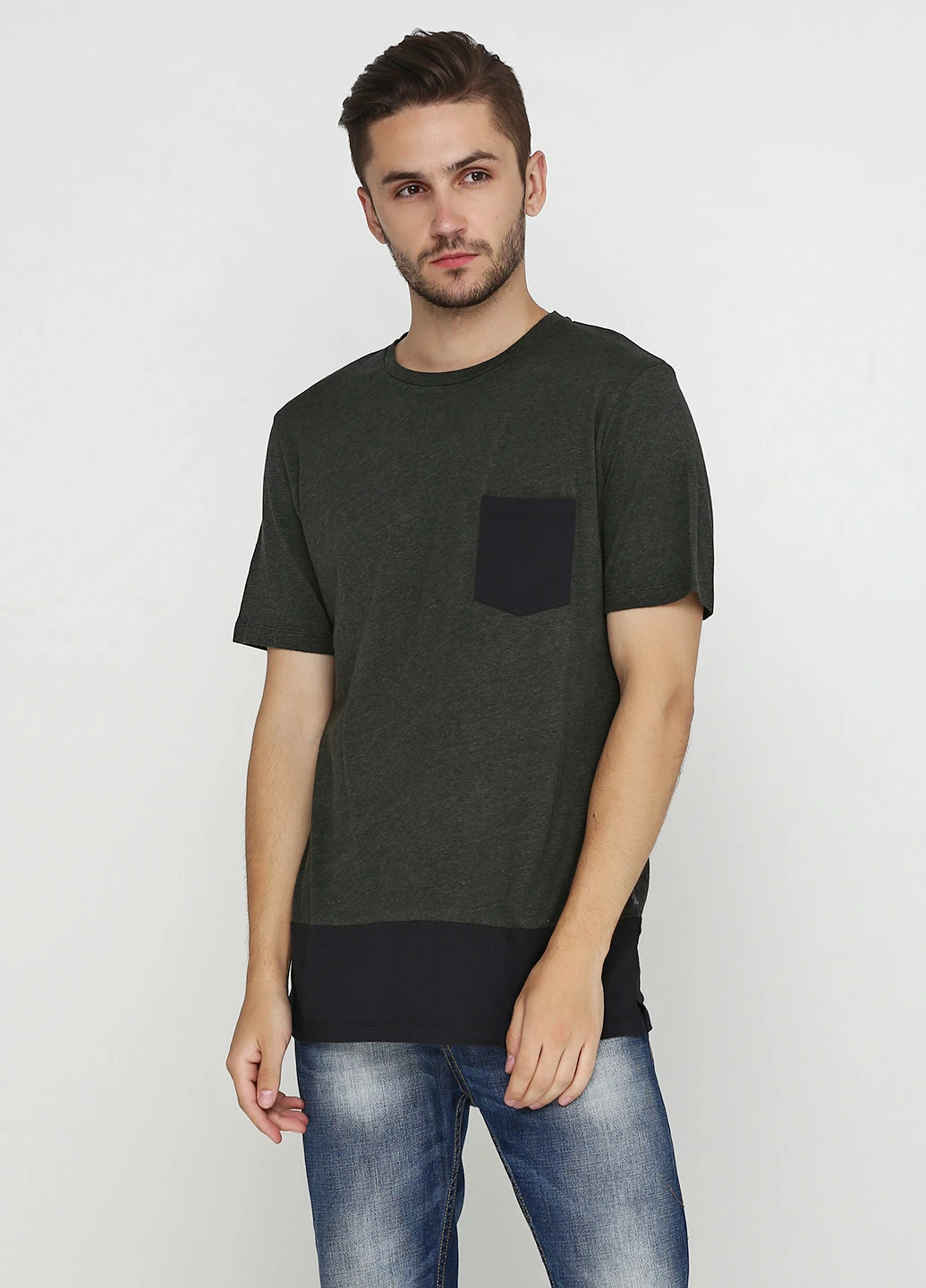 Темно-зелена футболка Jack & Jones