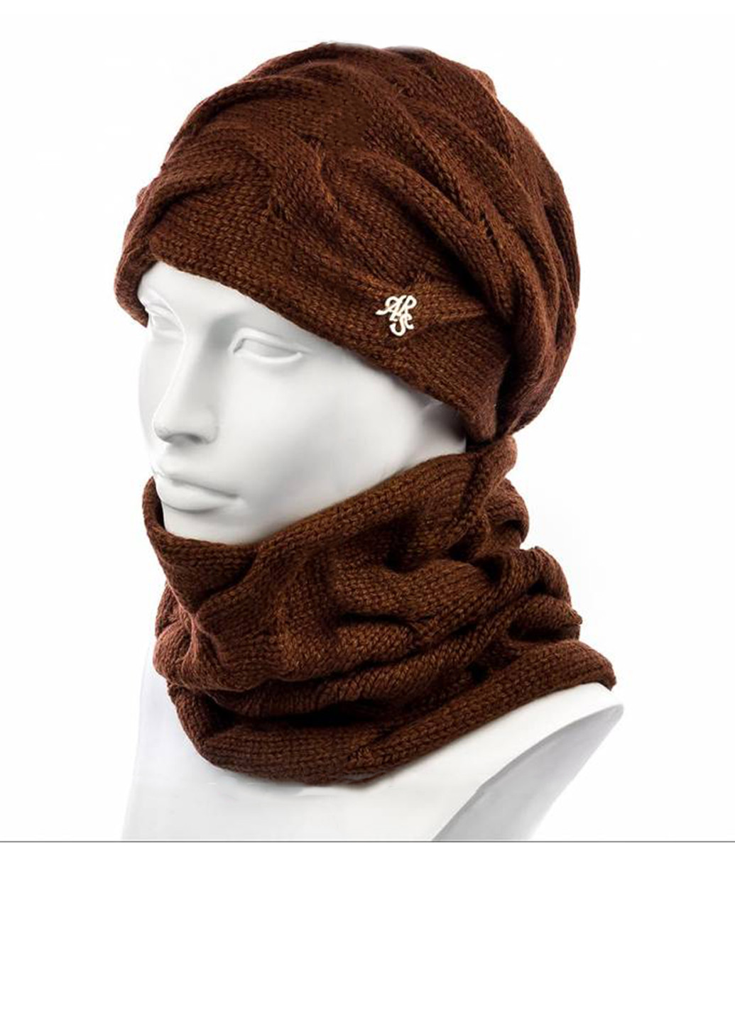 Бордовый зимний комплект (шапка, шарф) Atrics