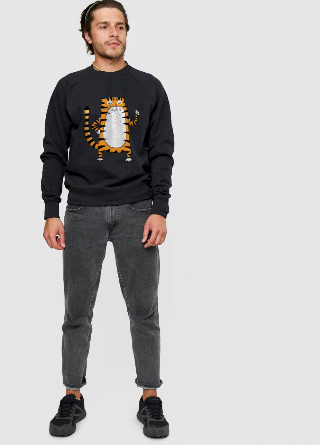 Черный свитшот мужской YAPPI рисунок (251424185)