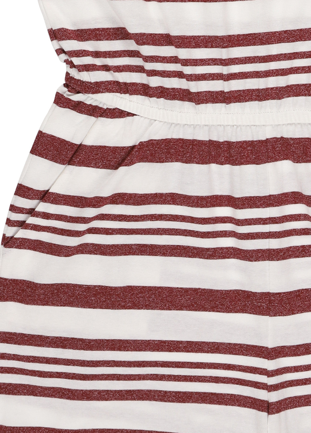 Комбинезон Ichi комбинезон-шорты полоска белый кэжуал хлопок, трикотаж