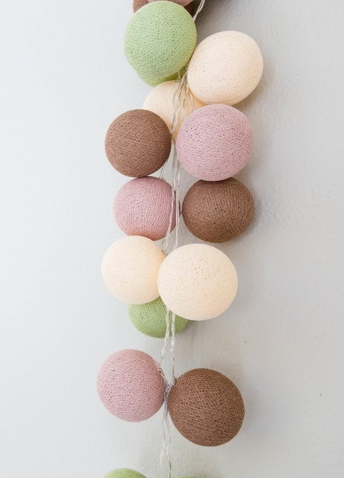 Тайська гірлянда, бавовняні кульки CBL Paradise 20 шт, 3.7 м Cotton Ball Lights 401947 (252643964)