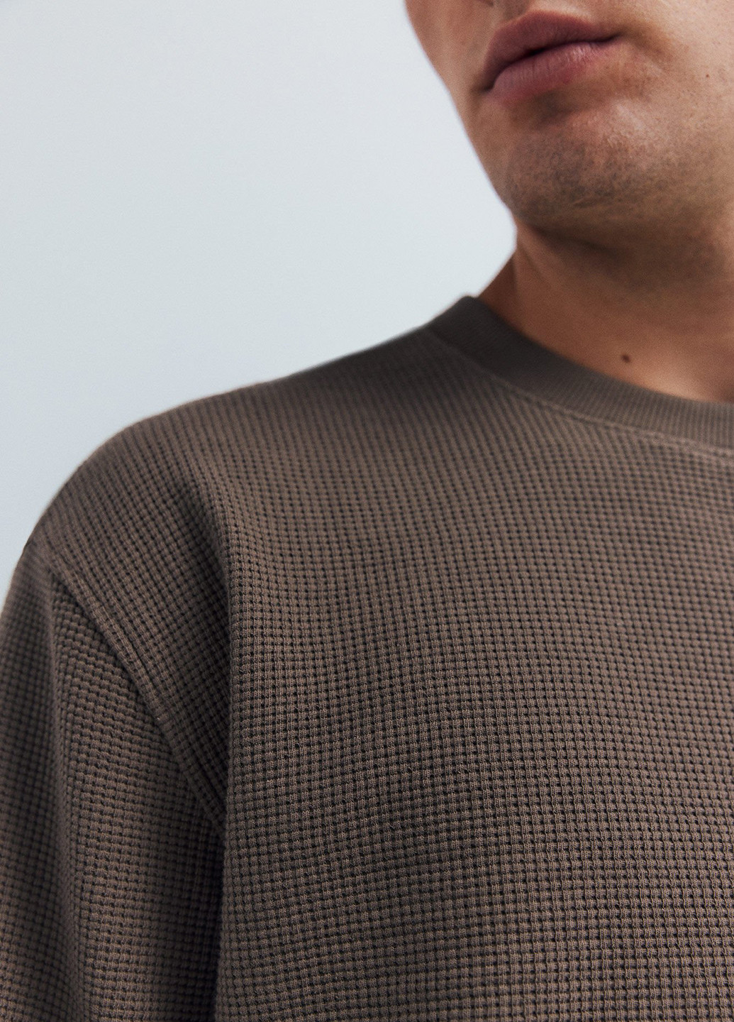 Коричневый демисезонный кэжуал лонгслив Springfield однотонный