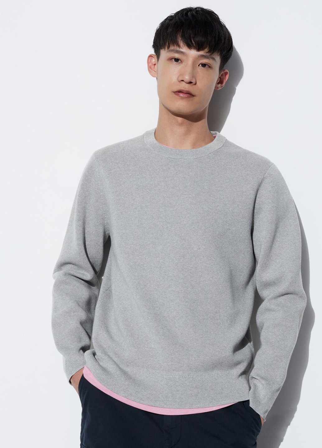 Серый демисезонный джемпер джемпер Uniqlo