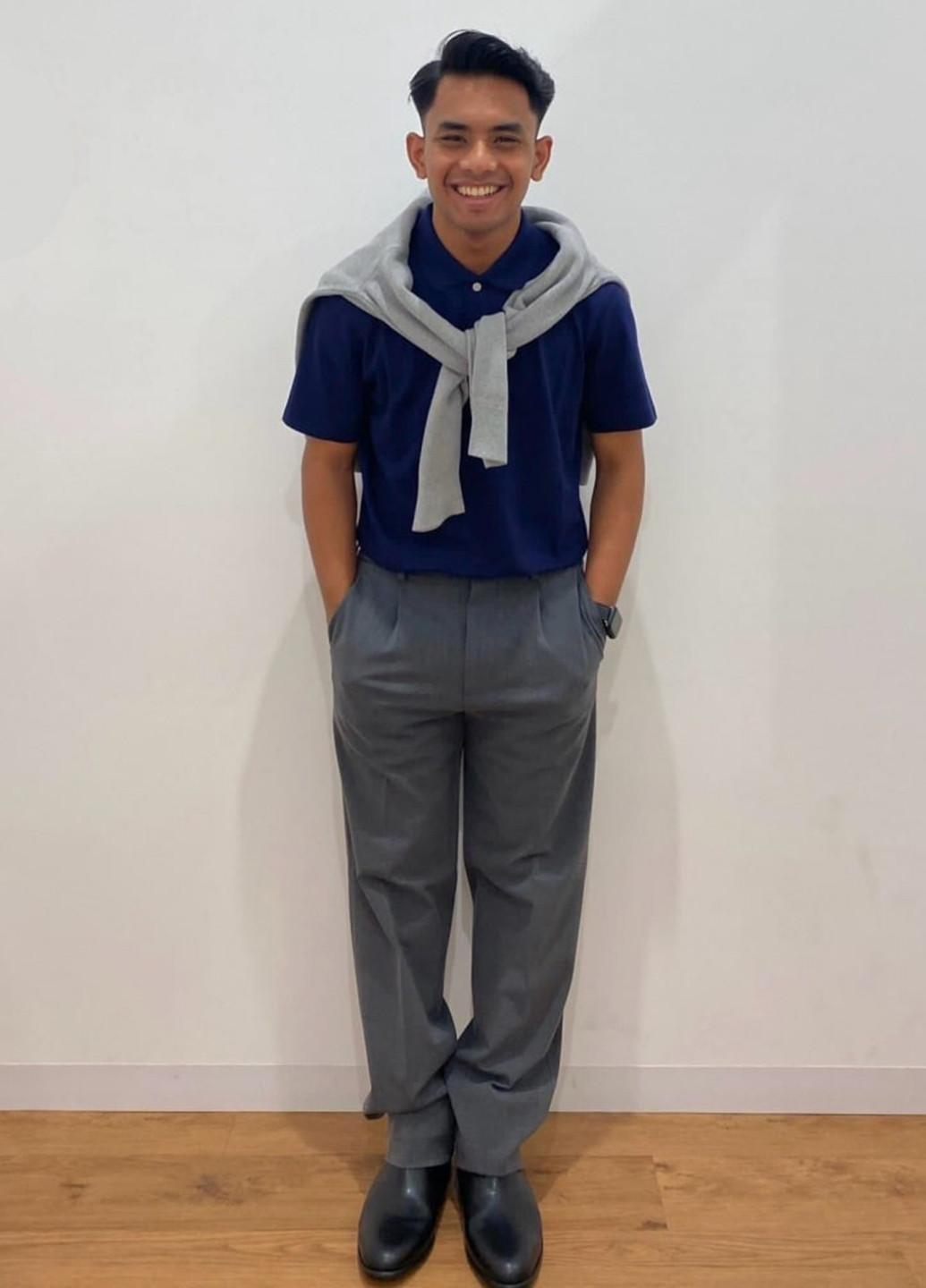 Серый демисезонный джемпер джемпер Uniqlo