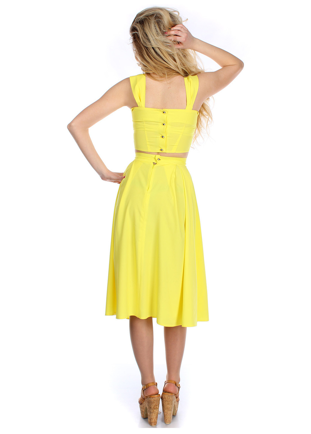 Желтый летний комплект (топ, юбка) Alpama