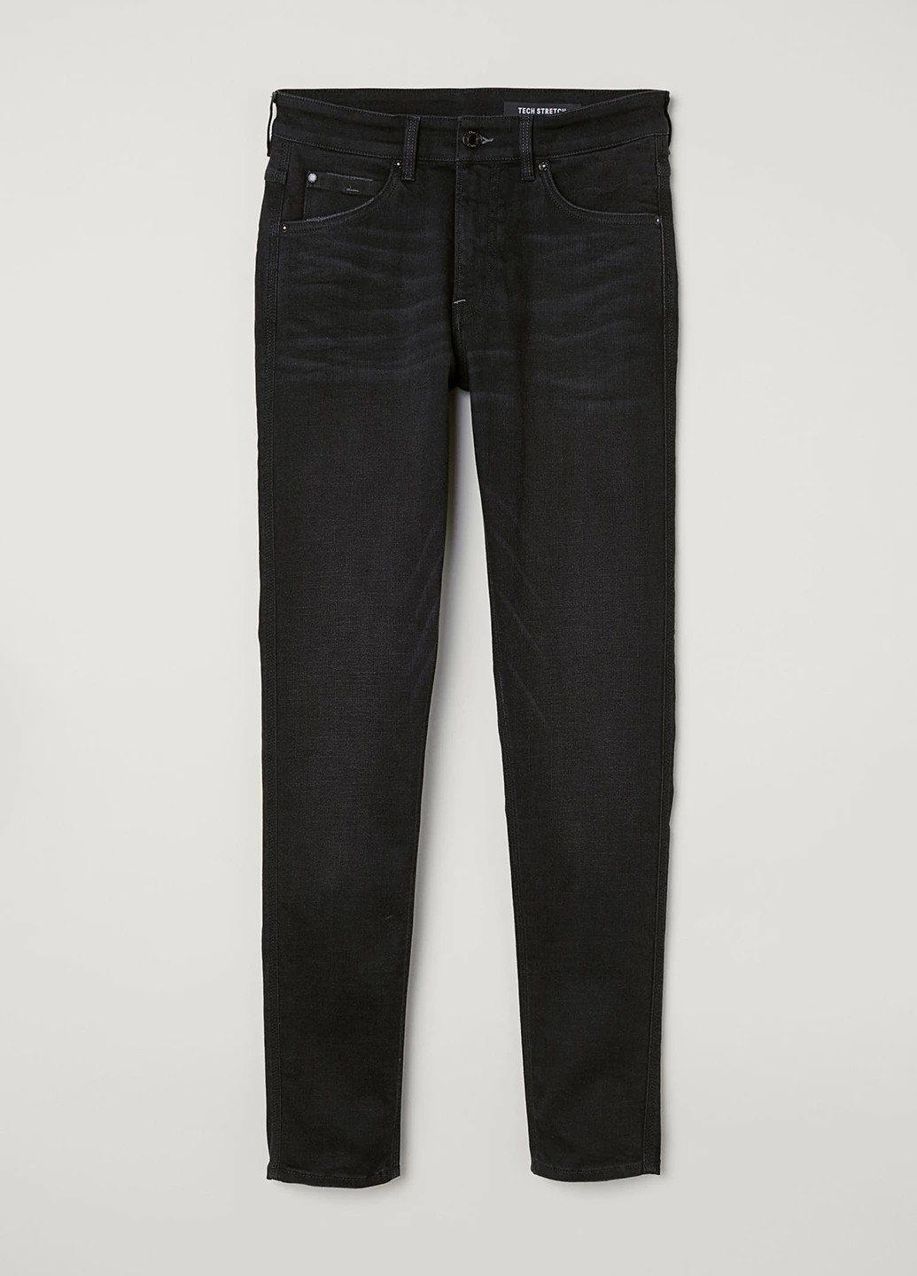Темно-серые демисезонные зауженные, скинни джинсы H&M