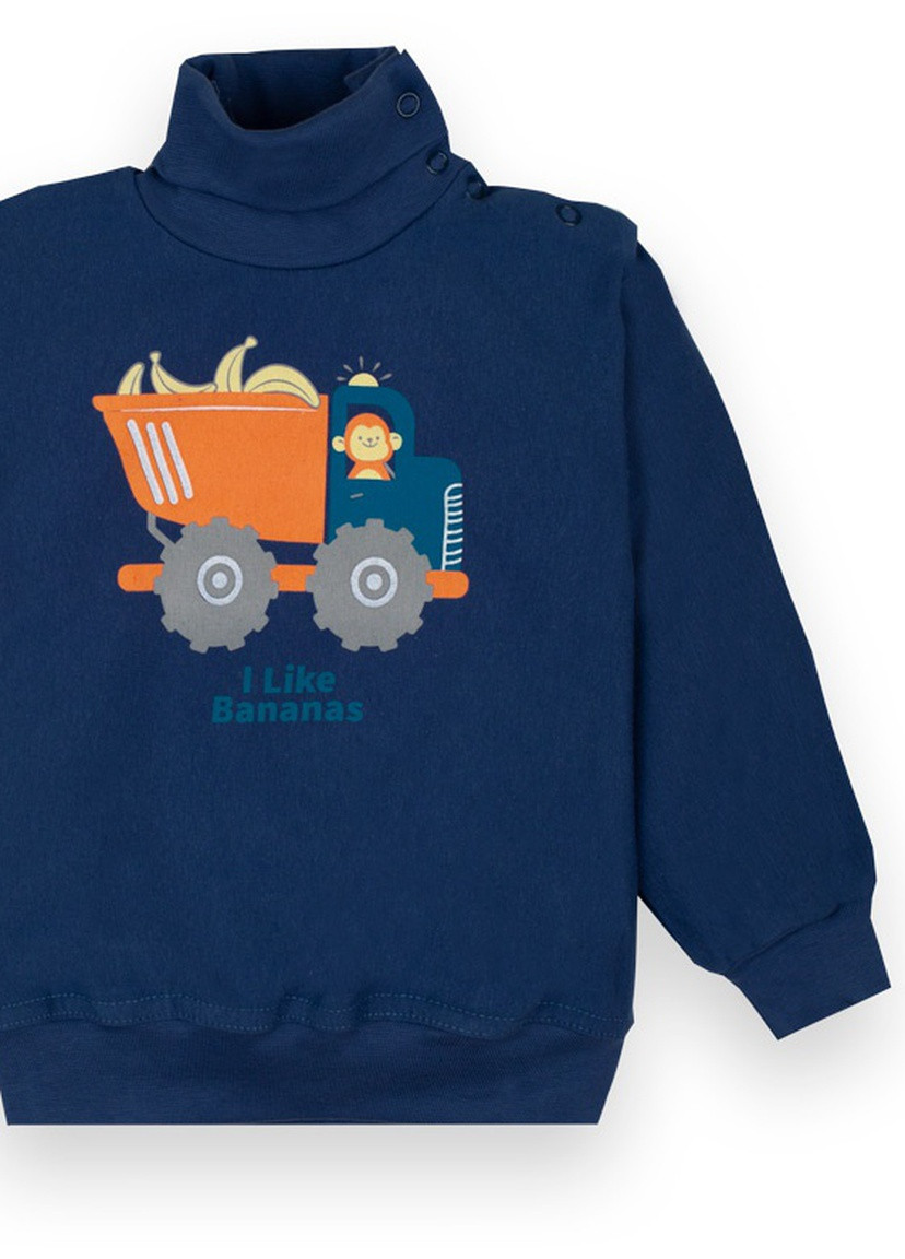 Темно-синій зимовий светр джемпер Габби