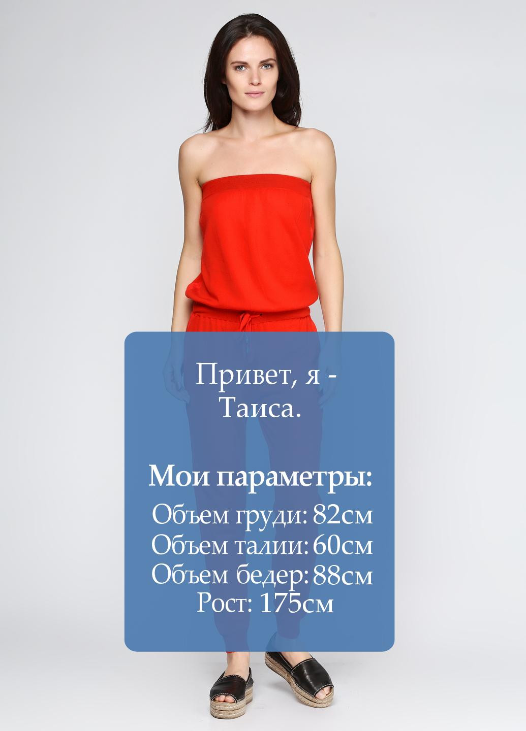 Комбинезон Juicy Couture комбинезон-брюки однотонный красный кэжуал