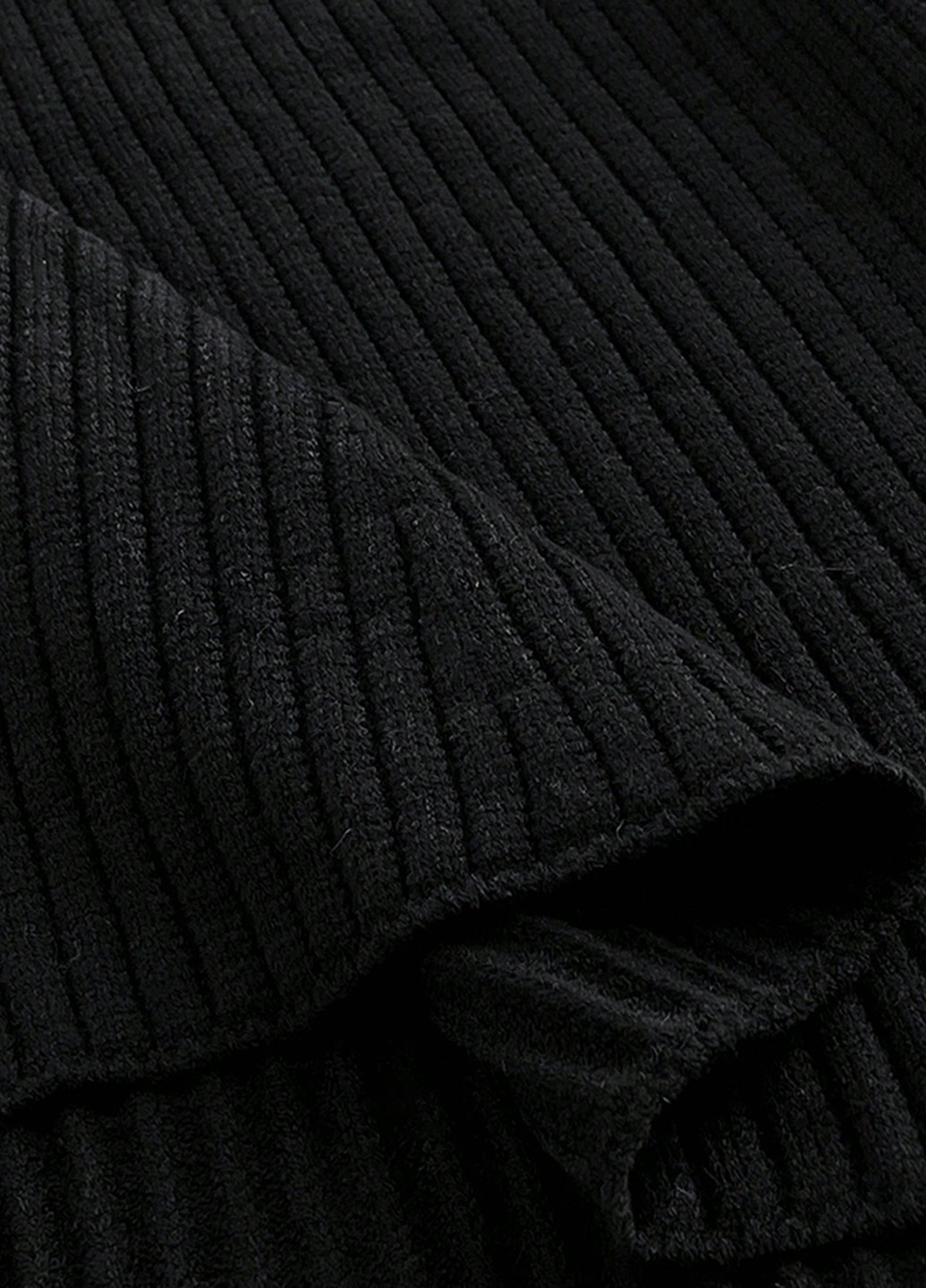 Чорна святковий, вечірня, кежуал сукня кльош, а-силует, сукня светр SHEIN однотонна