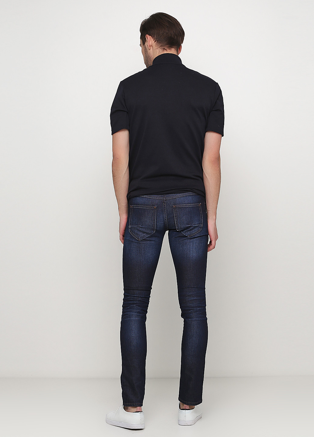 Темно-синие демисезонные зауженные джинсы Solid