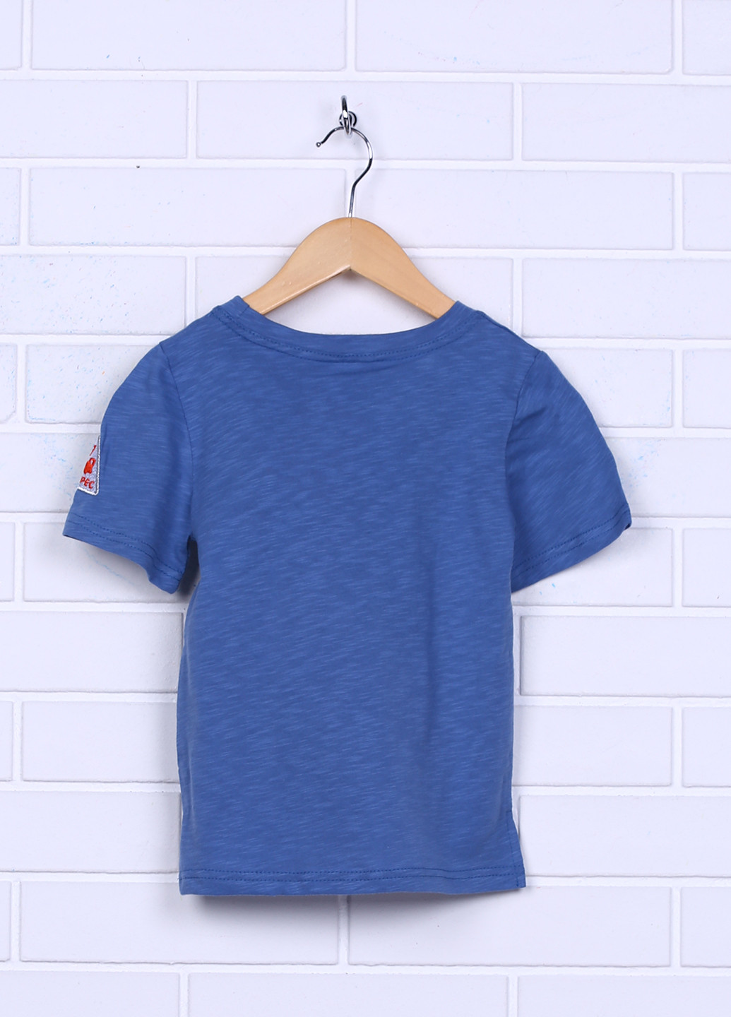 Синяя летняя футболка с коротким рукавом Соня