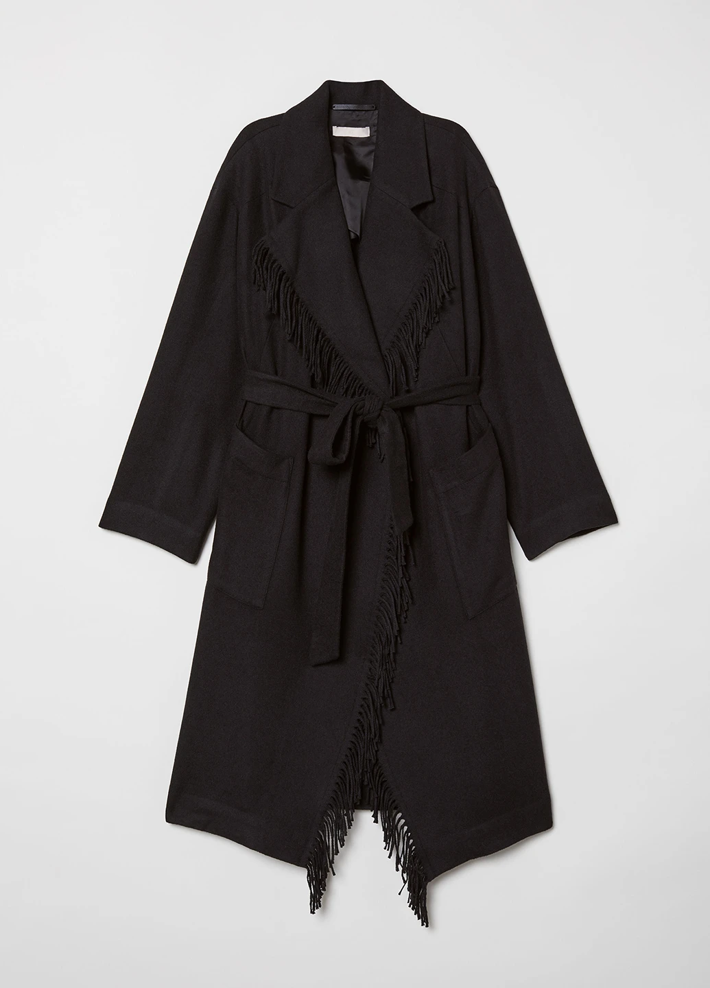 Черное демисезонное Пальто H&M