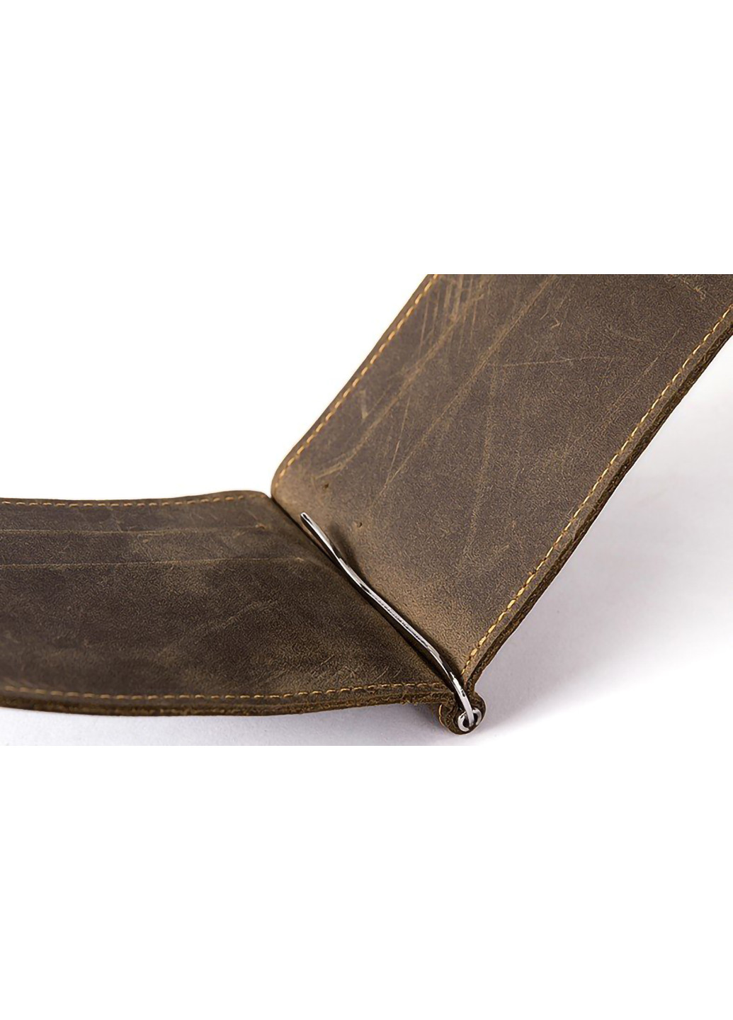 Шкіряний затискач для грошей 11,5х8х1 см Vintage (253173974)