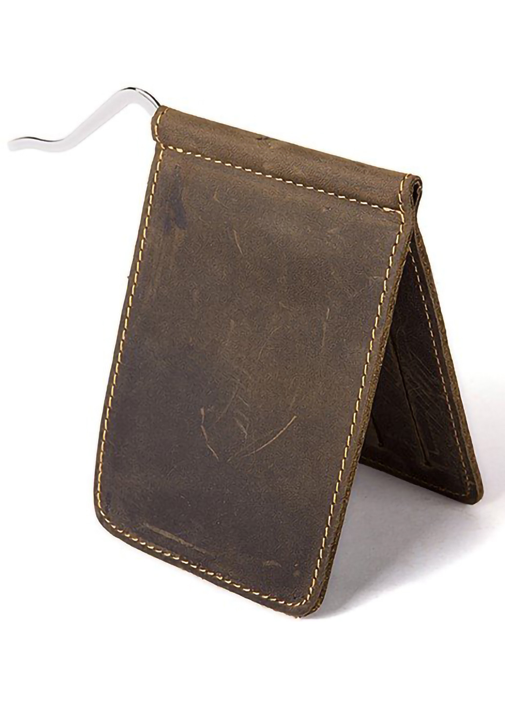 Шкіряний затискач для грошей 11,5х8х1 см Vintage (253173974)