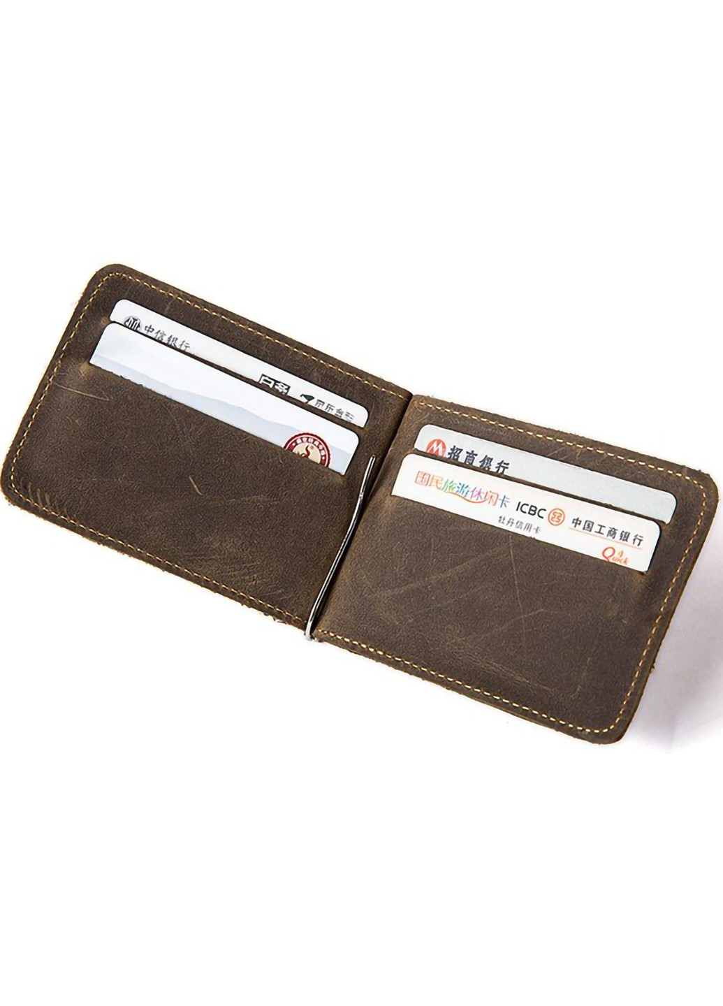 Шкіряний затискач для грошей 11,5х8х1 см Vintage (253173974)