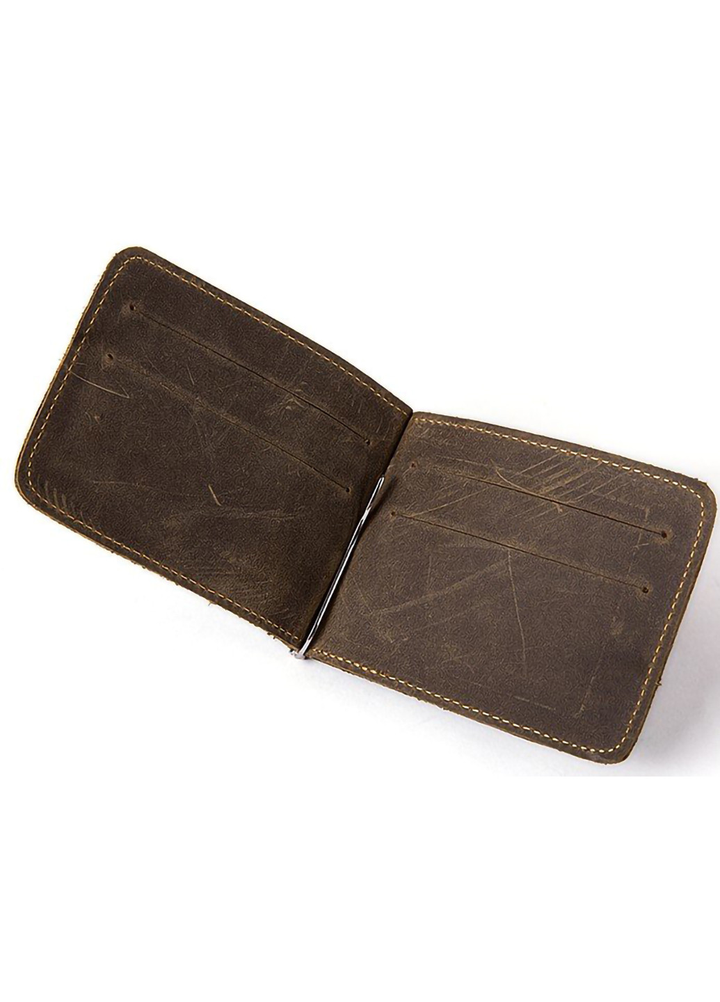 Шкіряний затискач для грошей 11,5х8х1 см Vintage (253173974)