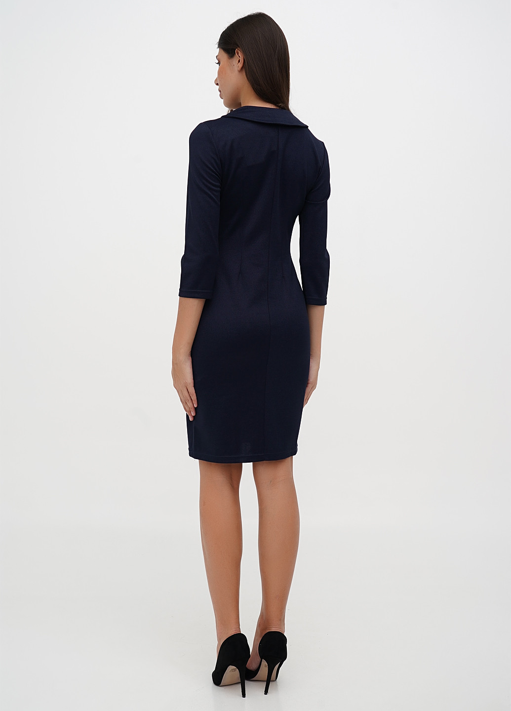 Темно-синя кежуал сукня Sassofono однотонна