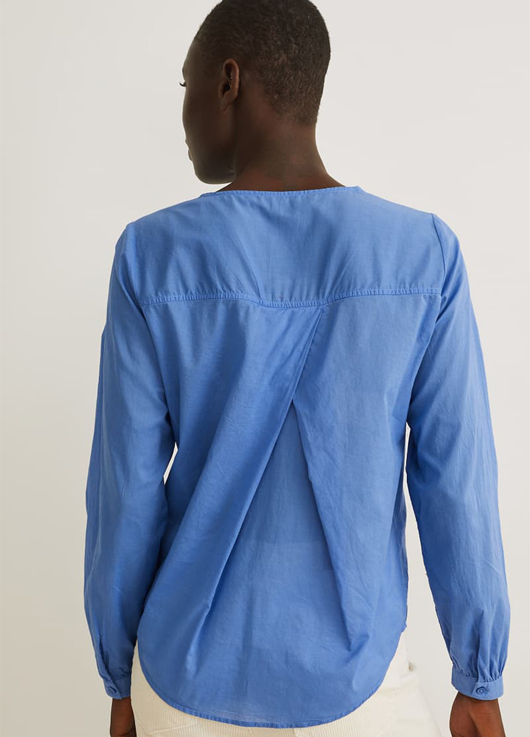 Темно-блакитна демісезонна блуза C&A