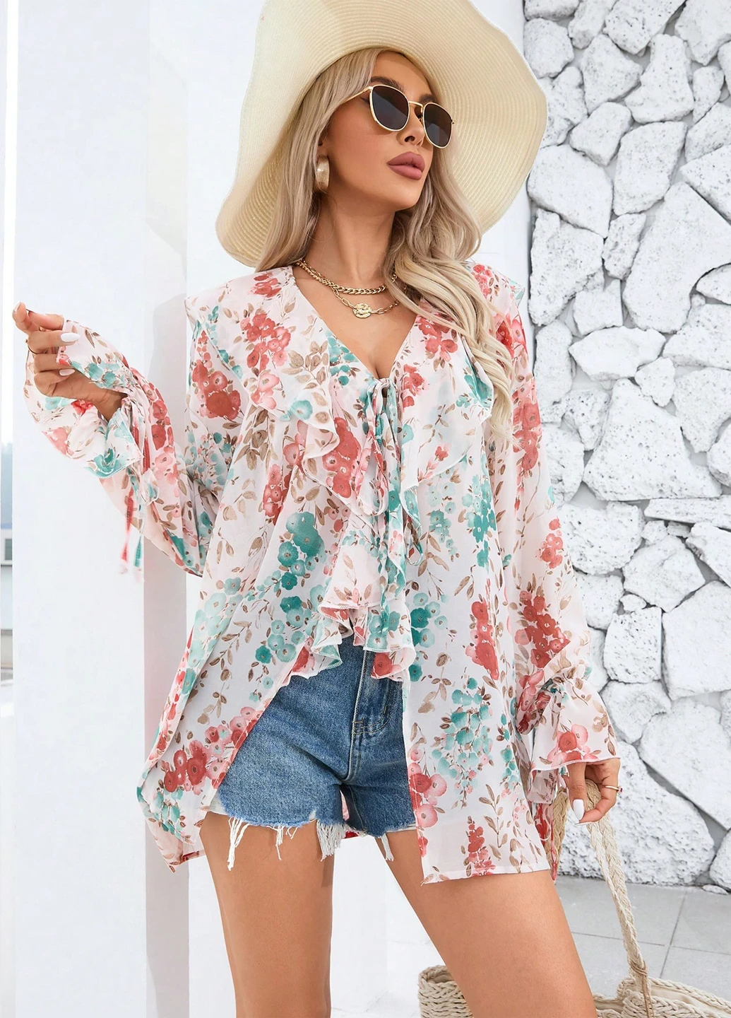Комбінована блуза SHEIN